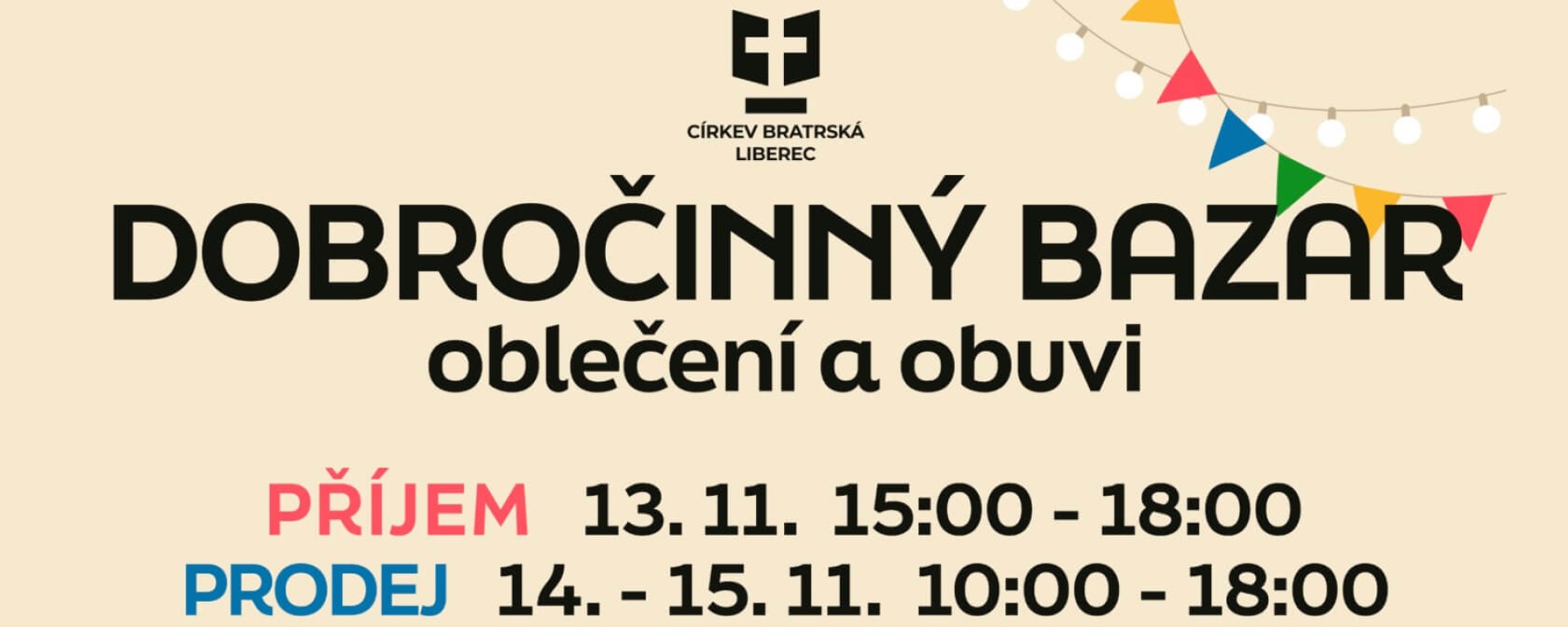 Dobročinný bazar oblečení a obuvi